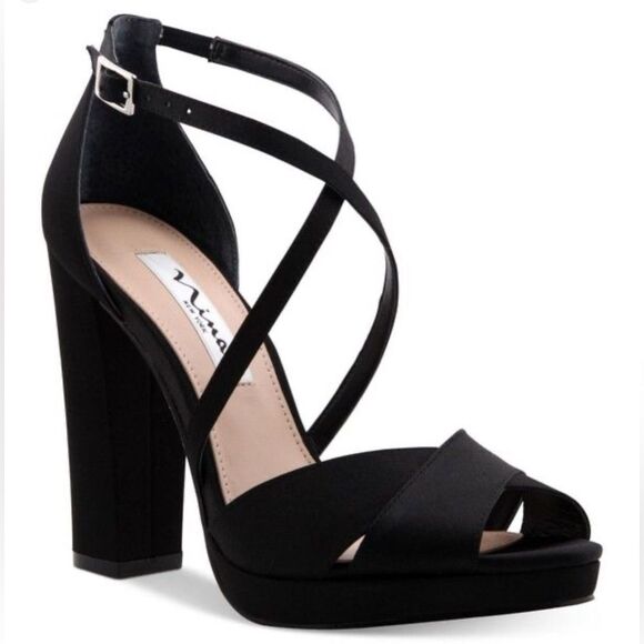 Nina Marylyn Platform Evening Sandals 7.5 M - Picture 1 of 9